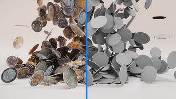 Falling Coins (DZ Coins) Houdini FX Simulation (ACES ColorSpace)