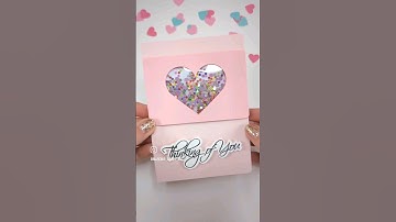 🩷 Shaker Card Tutorial ✂️ easy #cardmaking #papercrafts for Valentine