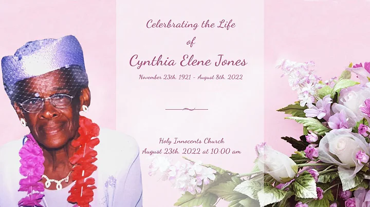 Celebrating The Life of Cynthia Elene Jones