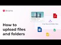How to upload files and folders