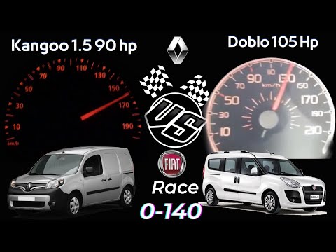 Hız Denemesi-Renault Kangoo 1.5 dCi 90 Hp VS Fiat Doblo 1.6 MultiJet 105 hp 0-140 0-100 acceleration