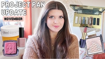 November Project Pan Update | big makeup use up challenge 2025