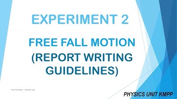 Experiment 2(a) Free Fall Report Writing