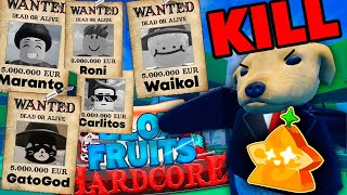 MATO A TODOS LOS YOUTUBERS DE BLOX FRUITS HARDCORE #gnorendog #roblox #bloxfruits