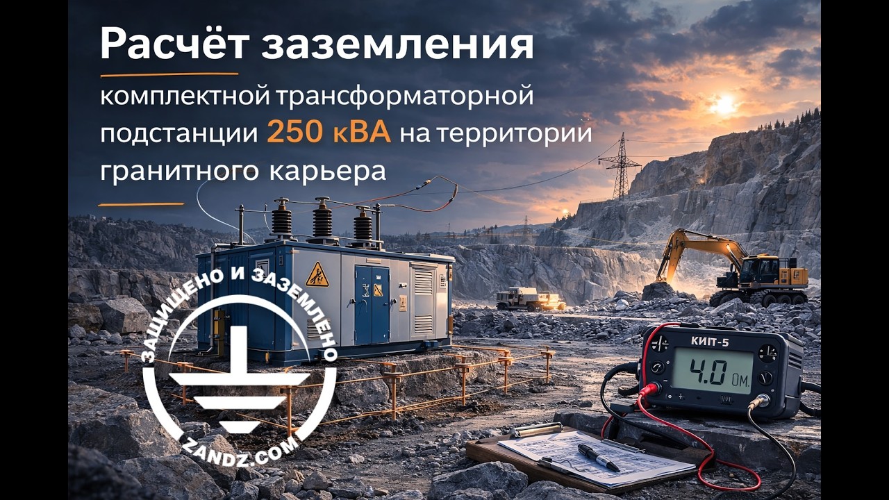 Онлайн расчет заземления для КТП 250 кВА гранитного карьера