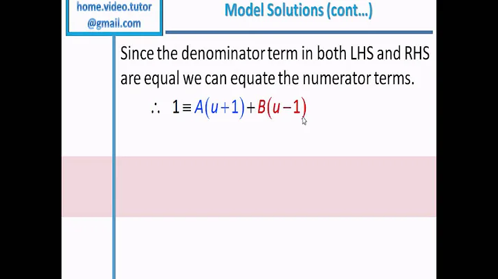 Integration by Substitution - Example 1