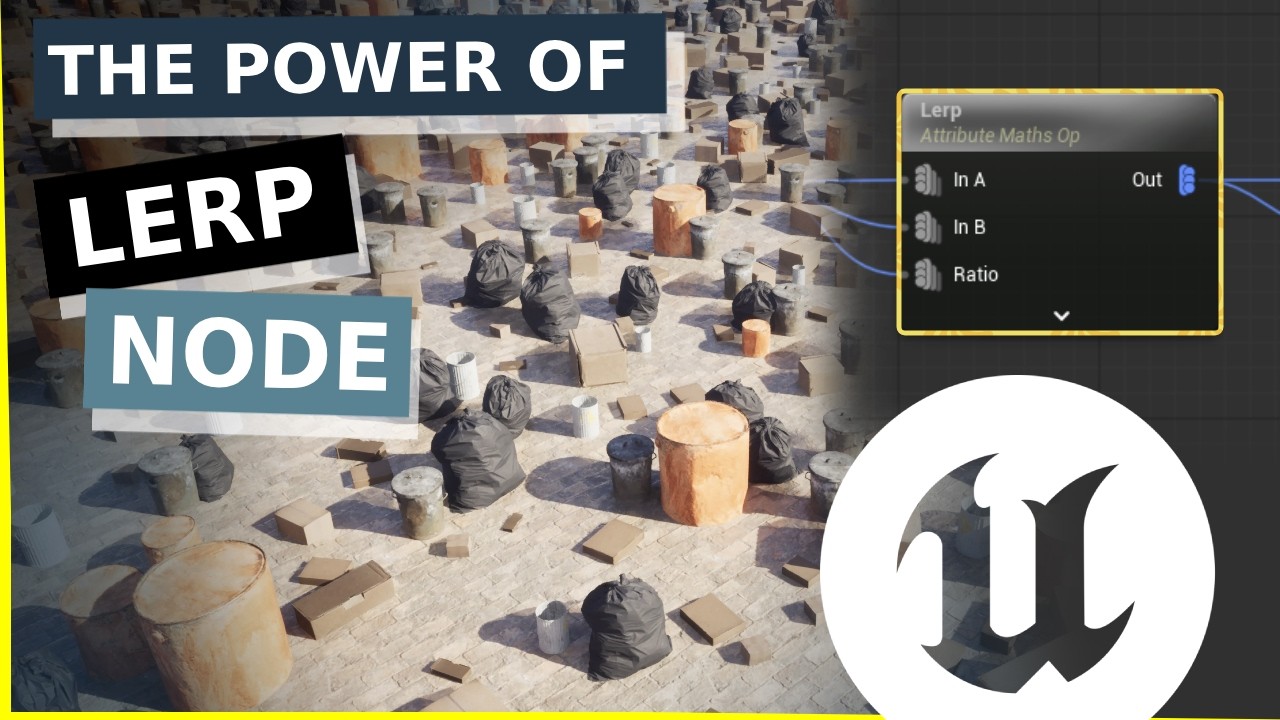 Объяснение узла PCG Lerp – смешивайте что угодно в Unreal Engine