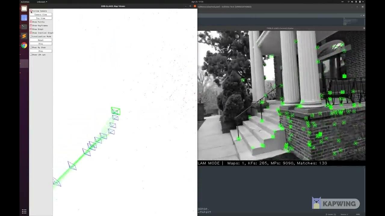 ORBSLAM3 Real world test YouTube