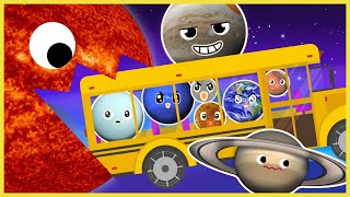 Wheels on the Bus 🚌 | Planet Song | Solar System Song | Fun Ride with 8 Planets | Nursery Rhymes