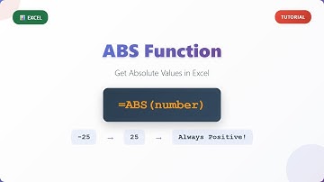 Excel ABS Function: Get Absolute Values Easily! (Beginner Tutorial)