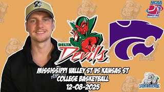Mississippi Valley State vs Kansas State 12/8/25 Free College Basketball Picks and Predictions