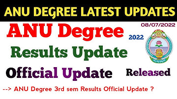ANU degree results update latest 2022 ANU degree 3rd semester results New update 2022 released