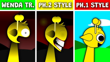 Sprunki WENDA Treatment But VS Phase 2 Style VS Phase 1 Style | MODS SWAP