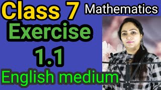 Class 7, Mathematics, Exercise 1.1, Integers,  English Medium,