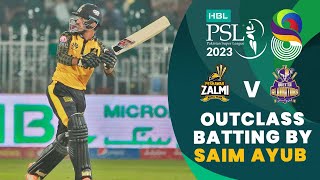 Outclass Batting By Saim Ayub | Peshawar Zalmi vs Quetta Gladiators | Match 25 | HBL PSL 8 | MI2T screenshot 1
