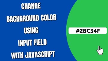 Change Background Color OnClick using Input Field with JavaScript [HowToCodeSchool.com]