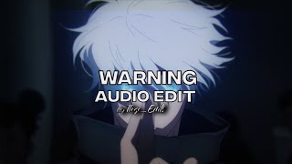 Warning - Mc Orsen Edit Audio