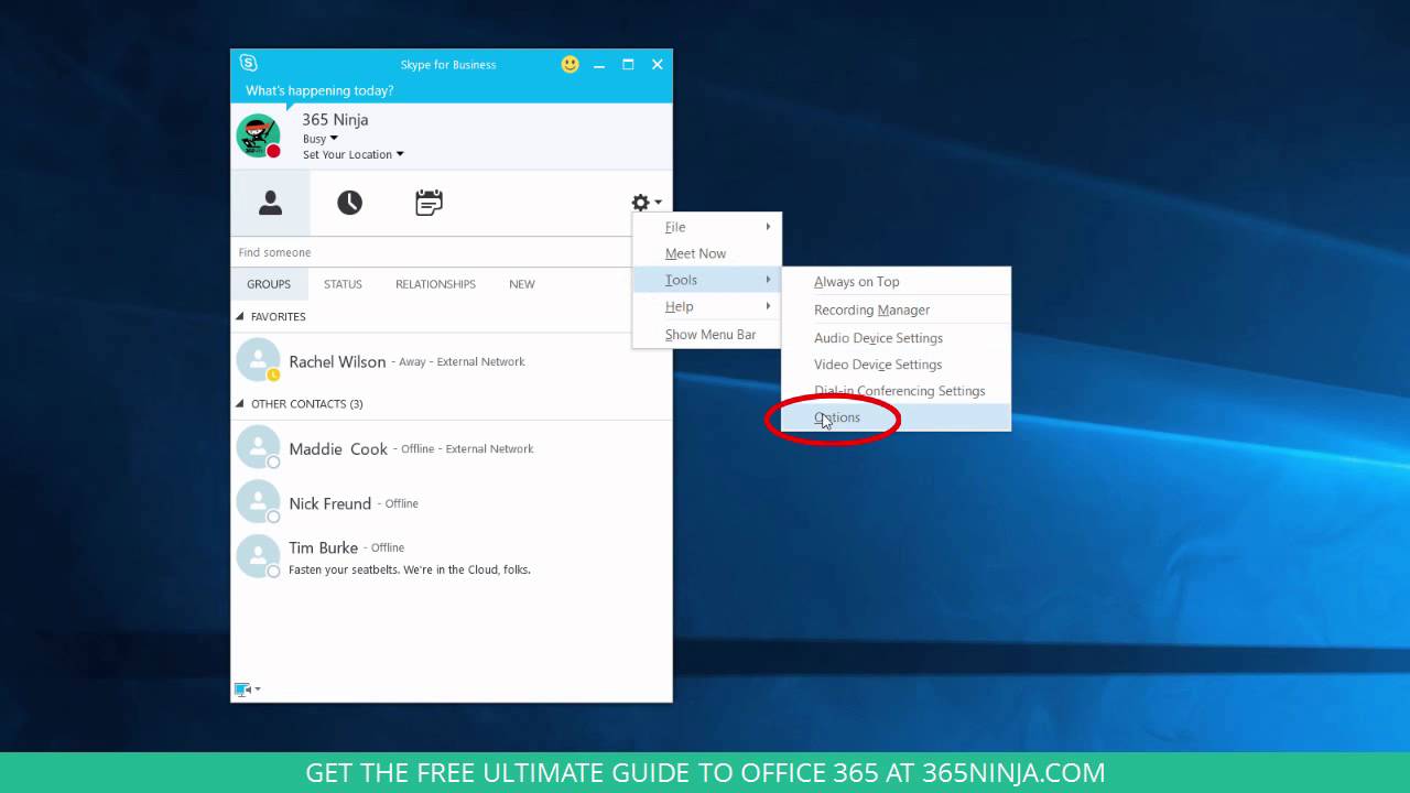 share screen skype for business