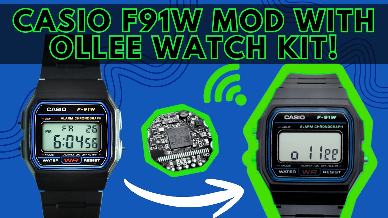 Casio F-91W Mod using the Ollee Watch Kit | Casio Smartwatch