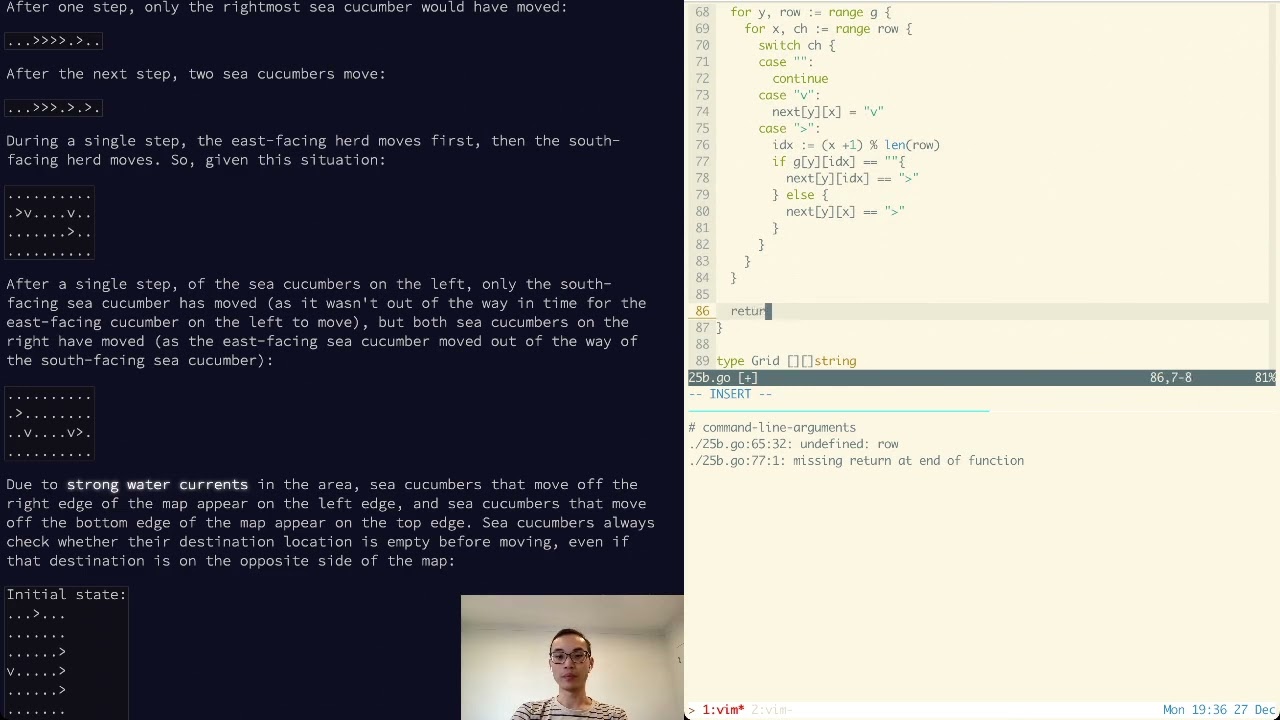 Advent of Code 2021 (Golang) - Day 25