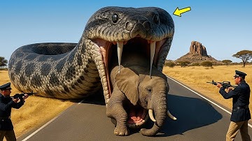 Brave Heroes Rescue Poor Elephant From a Deadly Giant Mutant Python Attack 🐘🐍