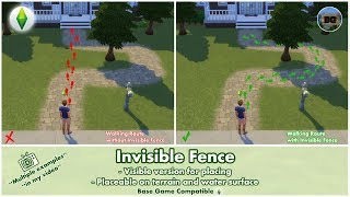 Bakies The Sims 4 Custom Content: Invisible Fence