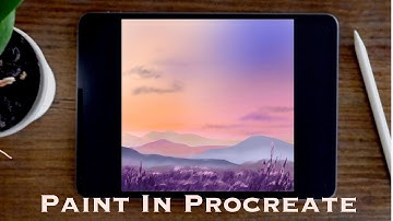 How to Draw Misty Landscape in Procreate iPad Tutorial| Paint with Basic Brushes |The ProArt