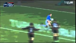 Try fail from Owen Farrell . Toulouse - Saracens