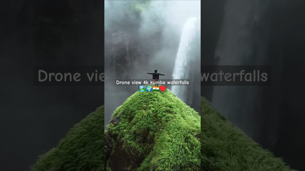 Kumbhe waterfalls ❣️| Drone view 4K 