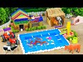 DIY Mini Farm Diorama With House For Cow and Pig | Safari River & Waterhole Diorama Sets
