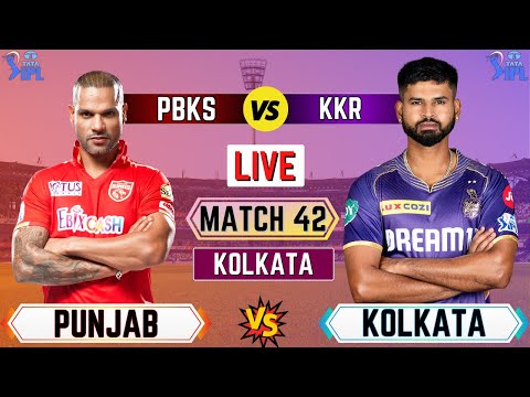 Live KKR Vs PBKS 42nd T20 Match | Cricket Match Today | PBKS vs KKR live 1st innings #ipllive
