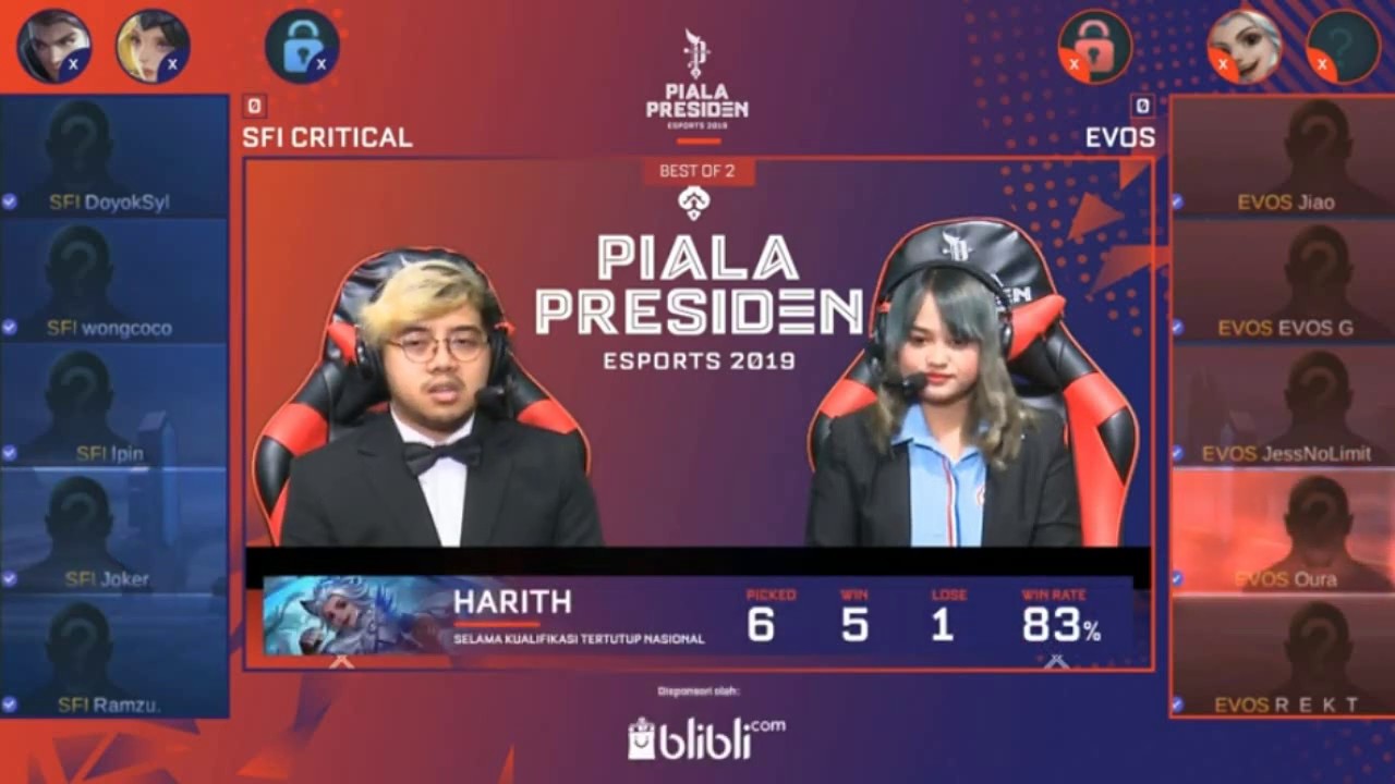 PIALA PRESIDEN ESPORTS 2019 - SFI CRITICAL vs EVOS MATCH 1 KUALIFIKASI TERTUTUP NASIONAL |