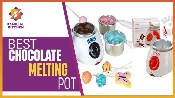 Dual Electric Chocolate Fondu Melting Pot Gift Set - Candy Making or Cheese  Fondue Fountain Kit w 30 Free Accessories including Molds, Trays, Forks,  and Recipe