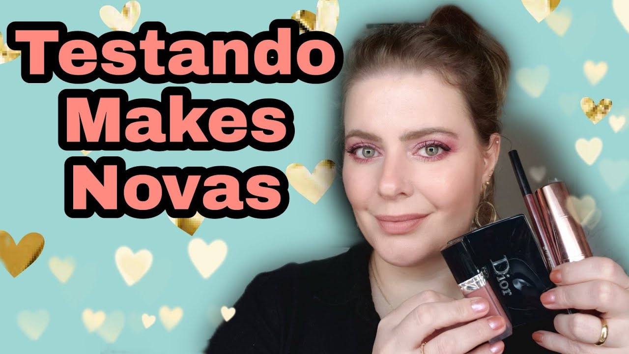 TESTANDO MAKES NOVAS - BLUSH STICK ABH, PALETTE E BATOM LIQUIDO DIOR, EYELINER YSL | FABULOUS MAKEUP