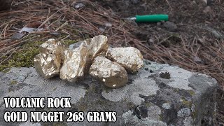 268 Grams Of HUGE GOLD NUGGET in a Volcanic Mountain | Gold Prospecting