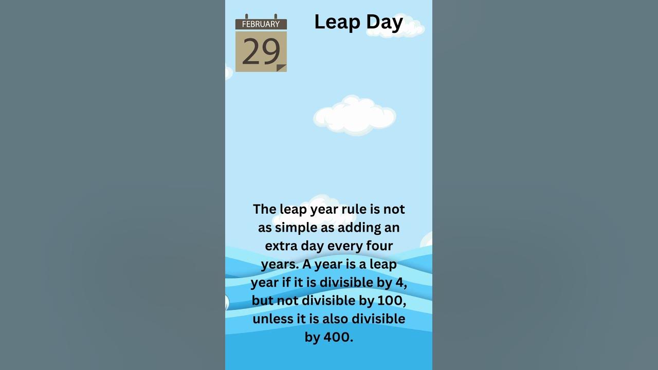 Leap Year or Leap day Facts facts YouTube