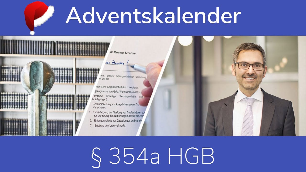  354a HGB T r 20 Adventskalender 2021 YouTube