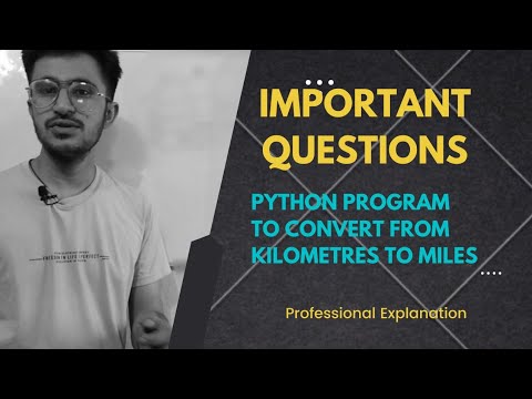 Python Program to convert From Kilometres to Miles | Python easy concepts