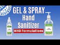 DIY Correct and Effective Hand Sanitizer Recipe - Homemade Sanitizer WHO Alcohol mix Formulations