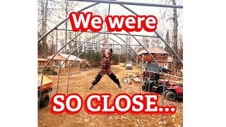 Building Our Garage-in-a-Box Before Winter… and a Setback We Didn’t Expect!