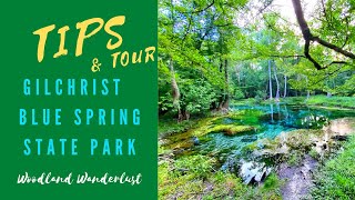 Gilchrist Blue Spring Tips 2 and Campground Tour Campsites State Park Florida