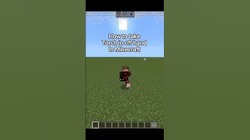How to take torch in left hand in Minecraft pocket edition 1.21+ 🔦 #minecraft #shorts