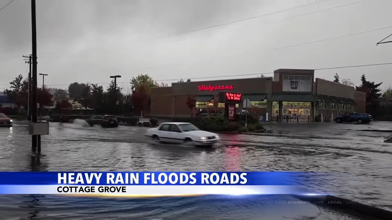 Heavy rain causes flooding in cottage grove youtube