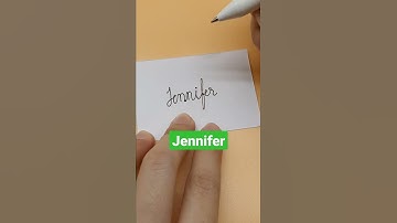 Cute doodle cursive | How to write name "Jennifer" | Handwriting practice