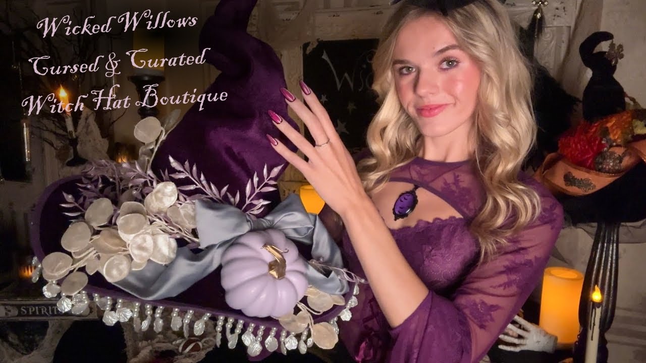 ASMR Wicked Willows Cursed & Curated Hat Shop 🐈‍⬛🔮 (бутик ведьминских шляп + снятие мерок)