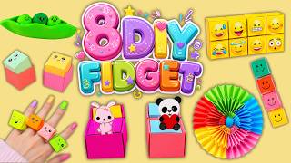 DIY Fidget Toys! 🌈 Testing Easy Paper Fidgets & Nano Tape Squishies 🙃 8 EASY DIY Fidget