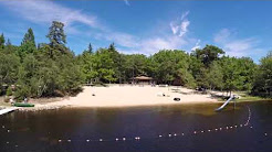 Crescent Lake, Beach Flyover, Pocono Mts. PA