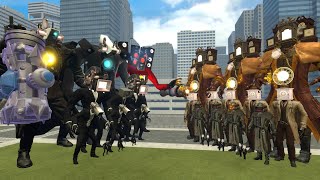 CORRUPTED TITAN CAMERAMAN VS TITAN CLOCKMAN ARMY VS SKIBIDI TOILET in Garry's Mod by Dino Land 3,308 views 7 months ago 8 minutes, 46 seconds