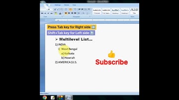 How to create Multilevel List in Microsoft Word || Multilevel List #shorts