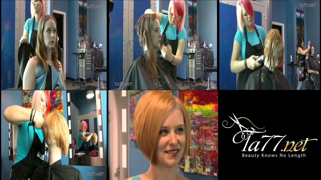 Sally - Pt 1: Sally Goes Blonde And Gets A Super Short Bob (Free Video)